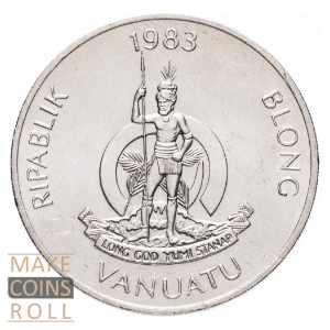 Obverse side 50 vatu Vanuatu 1983