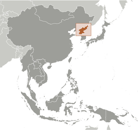 North Korea locator