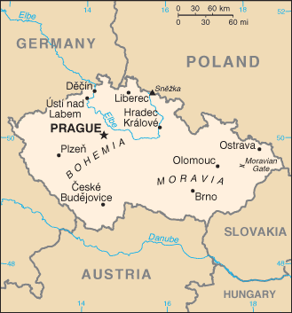 Map of Czechia