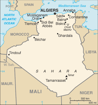 Map of Algeria