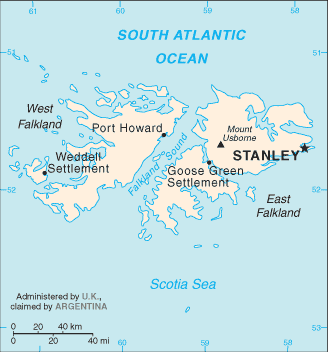 Map of Falkland Islands