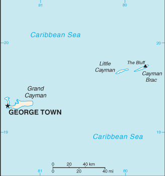 Map of Cayman Islands