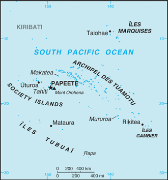 Map of French Polynesia