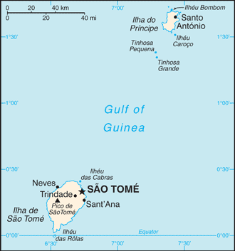 Map of São Tomé and Príncipe